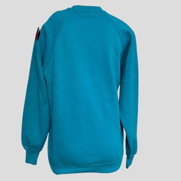 Vintage Mary Lee Blue Sweatshirt Native American Southwest Appliqués - Picture 2 of 11